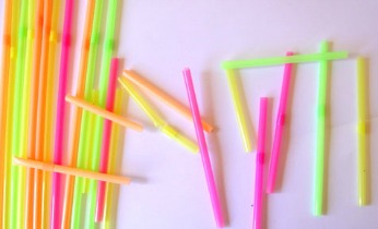Straw collage